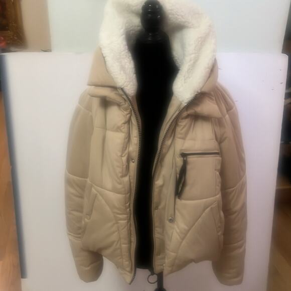 ANTHROPOLOGIE AVEC LES FILLES THERMALPUFF HOODED‎ UTILITY PUFFER JACKET SIZE S - Picture 4 of 11
